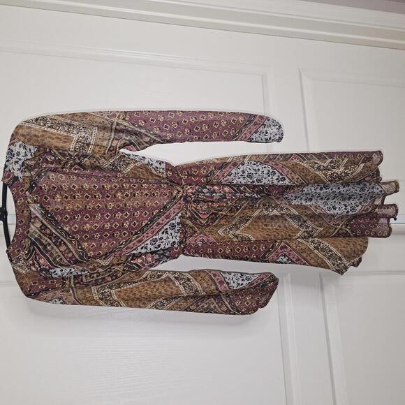 Davina Women's Long Sleeve Patchwork Print Dress XS - Picture 2 of 5